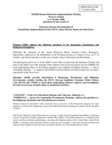 Written contribution " Question for the session 15"