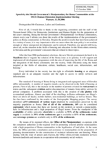 Statement by the Slovak Government's Plenipotentary for Roma Communities