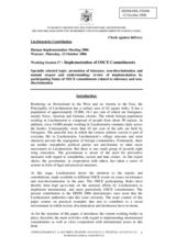 Statement on tolerance and non-discrimination