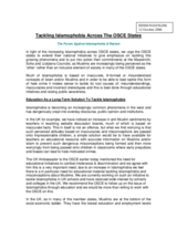Written contribution "Tackling Islamophobia Across The OSCE States"