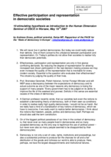 Keynote Address by Mr. Andreas Gross, political scientist, Swiss MP, Rapporteur of the PACE for the "State of democracy in Europe"