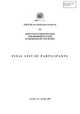 Final List of Participants