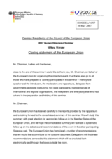 EU Closing Statement