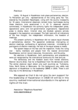 Petition delivered by Ms. Balli Marzec