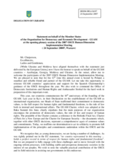 Statement on behalf of the Member States of the Organization for Democracy and Economic Development - GUAM