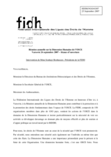 Intervention of Ms. Souhayr Benhanssen, President