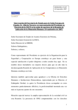 Opening Statement by Secretary of State for EU Affairs, Mr. Alberto Navarro