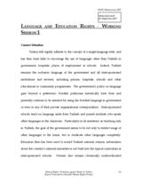 Statement on Language and Education Rights