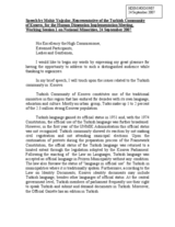 Speech by Mahir Yagcilar, Representative of the Turkish Community of Kosovo