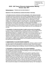 Statement of the autochthonous national minorities in Germany