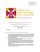 Statement on the "Human Rights for the Ecumenical Patriarchate and the Greek Minority in Turkey"