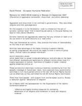 Statement on prevention of aggressive nationalism, chauvinism and ethnic cleansing