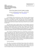 Statement on the rights of Muslim Turkish minority in Greece