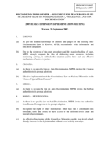 Written recommendations