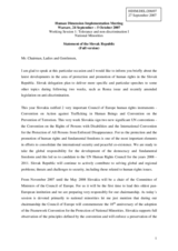 Statement on national minorities