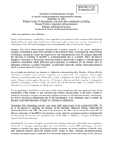 Statement on Migrant Workers, integration of legal migrants; Refugees and displaced persons; Treatment of citizens of other participating States