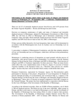 Information on the situation which relates to the issues of refugees and displaced persons in Montenegro