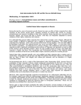 Statement on "Central Asian labor migrants in Russia" (jointly with the Moscow Helsinki Group)