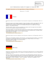 List of declarations made with respect to treaty No. 093 - European Convention on the Legal Status of Migrant Workers