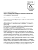 Recommendation CM/Rec(2007)10 of the Committee of ministers to member states on co-development and migrants working for development in their countries of origin (fr)