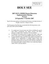 Written recommendations