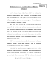 Introduction to Kurdish Human Rights Project