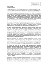 Intervention on the importance of combating intolerance and discrimination on the grounds of sexual orientation and gender identity in the OSCE region.