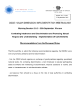 Written recommendations