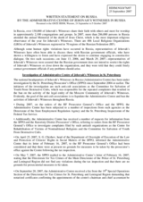 Written statement on Russian Federation