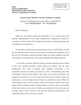 Intervention on violations of freedom of the Association of Western Thrace Turks