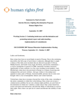 Statement by Paul LeGendre, Interim Director, Fighting Discrimination Program