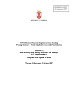 Statement by State Secretary of the Ministry for Kosovo and Metohija, H.E. Dusan Prorokovic