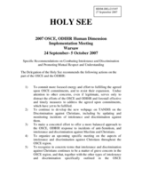 Written recommendations