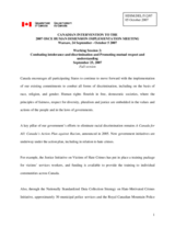 Statement on combating intolerance and discrimination