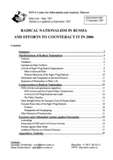 Report on "Radical Nationalism in Russia and Efforts to Counteract it in 2006"