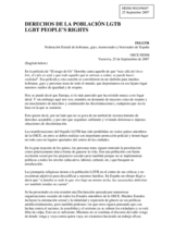 Statement on the "LGBT People's Rights"