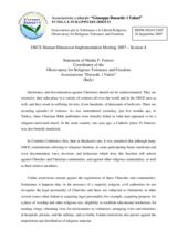 Statement of Mattia F. Ferrero, Coordinator