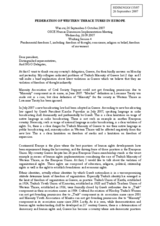 Statement on freedom of thought, conscience, religion or belief and freedom of movement