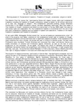 Statement on the freedom of thought, conscience, religion or belief