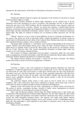 Statement on the freedom of conscience