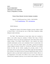 Statement on violations of freedom of thought, conscience, religion and believe in Western Thrace