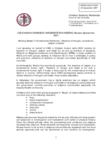 Statement on freedom of thought, conscience, religion or belief