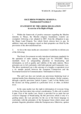 Statement in exercise of the Right of reply