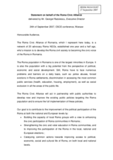 Statement by Mr. Georgel Radulescu, Executive Director