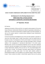 European Union statement on Roma and Sinti