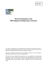 Report on "Roma participation in the 2005 Bulgarian Parliamentary Elections"