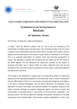 European Union statement on the rule of law