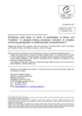 Preliminary draft study on forms of participation of Roma and Travellers in decision-making processes (extracts of chapters concerning participation in political parties and parliaments)