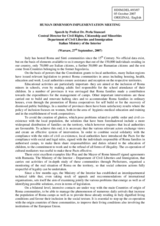 Speech by Prefect Dr. Perla STancari, Central Director for Civil Rights, Citizenship and Minorities, Department of Civil Liberties and Immigration