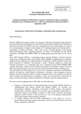 Statement on "Strategic Initiative on Roma and Policing in Romania"